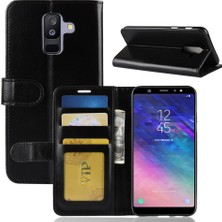 Seashell Digital Crazy Horse Pu Deri Cüzdan Samsung Galaxy A6 Plus /a9 Yıldız Lite - Siyah (Yurt Dışından)