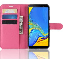 Seashell Digital Cüzdan Stand Tasarımı ile Samsung Galaxy A7 Için Litchi Skin Pu Deri Koruma Telefon Kabuğu - Gül (Yurt Dışından)