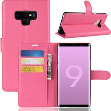 Seashell Digital Litchi Doku Cüzdan Stand Deri Kabuk Kılıfı Samsung Galaxy Note 9 - Gül (Yurt Dışından)