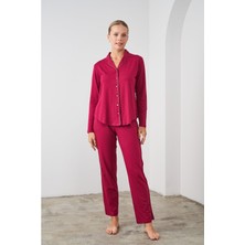 Pjs 24529 Kadın Düğmeli Pijama Takım