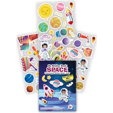 Mert Bebek My Sticker Book '' Space'' , Tükenmeyen Sticker Kitabı Uzay