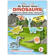 Mert Bebek My Sticker Book '' Dınosaurs'' , Tükenmeyen Sticker Kitabı Dinazorlar