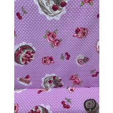 Stay Home Pasta Desen,Dertsiz,Punch, Masa Örtüsü,Kırlent,Fon Perde Için Kumaş 100 x 180 cm