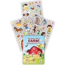 Mert Bebek My Sticker Book '' Böcekler-Çiftlik'' ,  2’li Set Tükenmeyen Sticker Kitabı