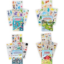 My Sticker Book 8’li Set - Tekrar Kullanılabilir Sticker Kitabı - Tükenmeyen Sticker Kitabı