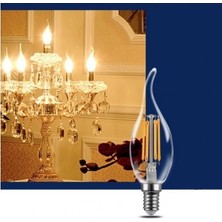 Cata CT-4062 4W 220V E14 Duylu LED Kıvrık Rustik Ampul Günışığı 5 Adet