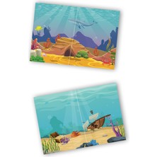 Mert Bebek My Sticker Book '' Underwater World'' , Tükenmeyen Sticker Kitabı  Su Altı Dünyası