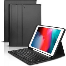 FUJİMAX Apple iPad Pro 10.5 Inç Kılıf Seri A1701,A1709,A1852 Yatay Standlı Kalem Bölmeli Bluetooth Klavyeli Deri Kapaklı Kılıf