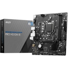 MSI Pro H510M-B Ddr4 2933MHZ 1xhdmı 1xvga 1xm.2 USB 3.2 Matx 1200P (Sadece 10.nesil Işlemci UYUMLU-H470 Chıpset)