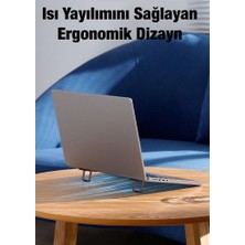 Baseus Çinko Alaşım 2 Adet Set 5mm Yükseklik Ayarlı Laptop Standı Macbook Notebook Ipad Stand Ayağı