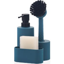 The Mia Round Sıvı Sabunluk Seti Mavi