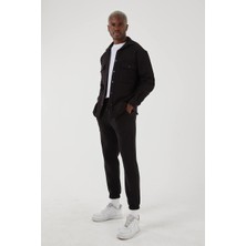 Akçaylar Regular Fit 3 Iplik Içi Polarlı Çıt Çıt Kapamalı Kapak Cepli Bel ve Paça Lastikli Eşofman Takımı