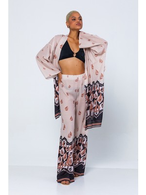 Exclusive Pole Tekne Desenli Kimono