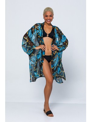 Exclusive Pole Desenli Kimono