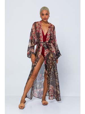 Exclusive Pole Desenli Kimono