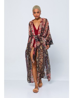 Exclusive Pole Desenli Kimono