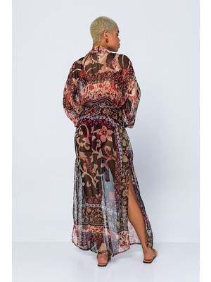 Exclusive Pole Desenli Kimono