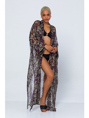 Exclusive Pole Desenli Kimono