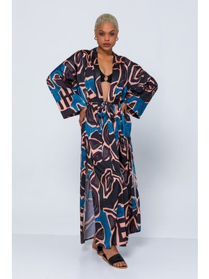 Exclusive Pole Desenli Kimono