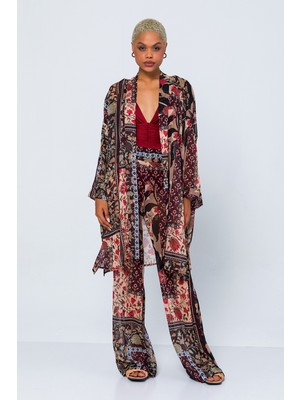 Exclusive Pole Desenli Kimono