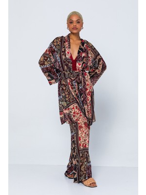 Exclusive Pole Desenli Kimono