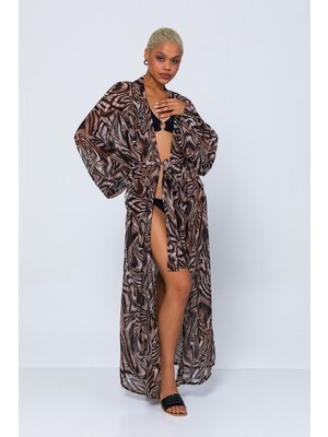 Exclusive Pole Desenli Kimono