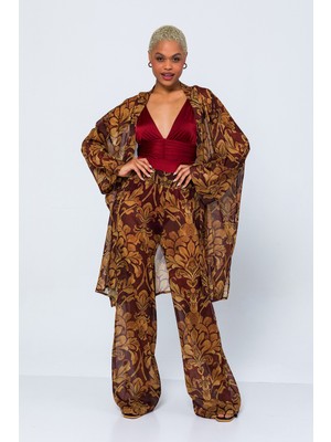 Exclusive Pole Desenli Kimono