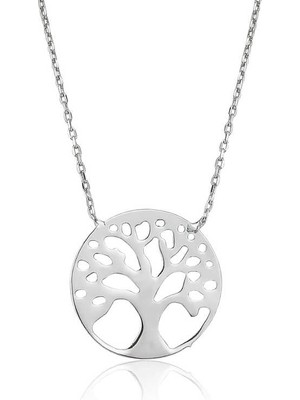 Mevafa 925 Ayar Gümüş Hayat Ağacı Kadın Gümüş Kolye