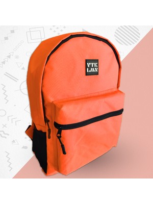 Vatkalimon Unisex Turuncu  Su Geçirmez Okul ve Sırt Çantası