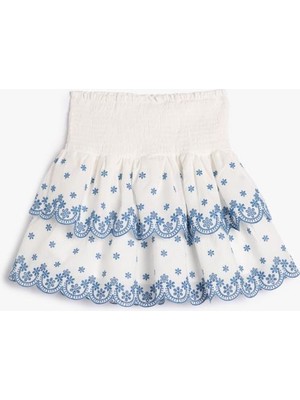 Koton Kız Çocuk Yüksek Bel Beli Lastikli Uzun Etek