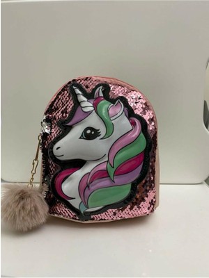 Dzc Kuzenler Avm Dzc Kuzenler Kız Çocuk Unicorn Işıklı Pullu Sırt Çantası Küçük Boy