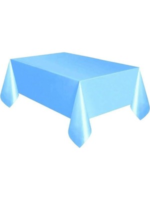 Tinky Winky Mavi Renk Kullan At 137X183 cm Doğum Günü Partisi Için Düz Tek Kullanımlık Plastik Masa Örtüsü