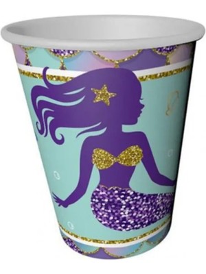 Tinky Winky Deniz Kızı Temalı Bardak Deniz Atı Yıldız Ahtopot Konsept Little Mermaid Lisanslı Ürün 8'li