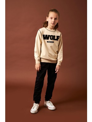 Perendi Wolf Nakış Detaylı Erkek Çocuk Takım Taş