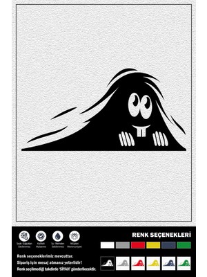 Ecce Tavşan Dişli Canavar Bagaj Stıcker 38 x 19 cm