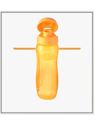 Tupperware 500 ml Slim Eko Şişe Turuncu Renk Sızdırmaz Tasarım ile Spor ve Outdoor Kullanım