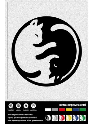 Ecce Kedi Yıng Yang Stıcker 15 x 15 cm