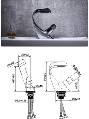 Banyo Lavabo Bataryası Krom  Şelale Tasarım Yeni 5 Yıl Garantili