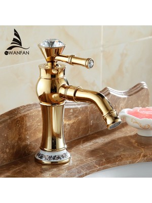 Banyo Lavabo Bataryası Gold Taşlı Tasarım Yeni  5 Yıl Garantili