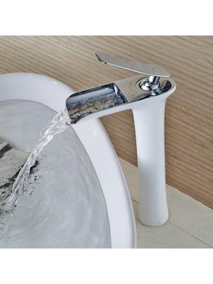 Banyo Çanak Lavabo Bataryası Beyaz Renk Şelale Yeni Model 5 Yıl Garantili