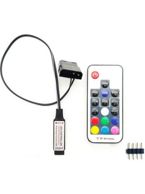 Sunshinee Bilgisayar Fanı Aydınlatma Efekti Kontrol Cihazı, 5V 3-PIN/12V 4-Pin Rgb Fan Ekipmanları Tel Kontrolü/uzaktan Kumanda ile Açma/kapama (Yurt Dışından)