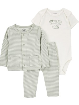 Carter's Bebek 3'lü Hırkalı Set Yeşil