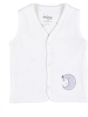 Minycenter Unisex Bebek Yelek Ekru