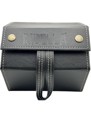 Ribella El Yapımı 6'lı Deri Güneş Gözlüğü Kılıfı Seyahat Çantası Siyah