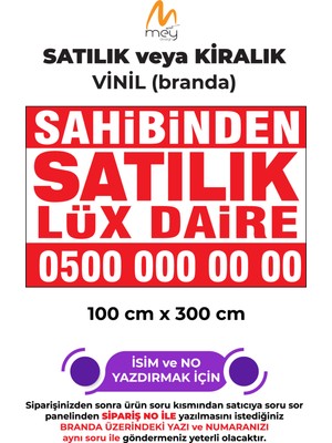 Mey Art 300X100 cm Sahibinden Satılık  Dijital Baskı Branda - Kişiye Özel Baskılı