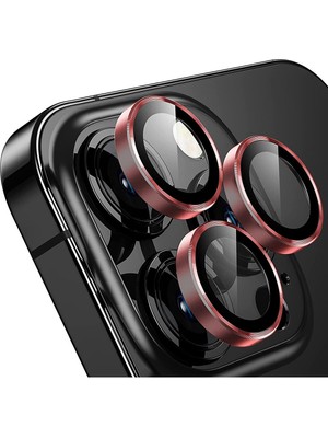Gritty iPhone 15 Pro Max Uyumlu Kamera Lens Koruyucu, Çiziğe ve Darbeye Dayanıklı Koruyucu