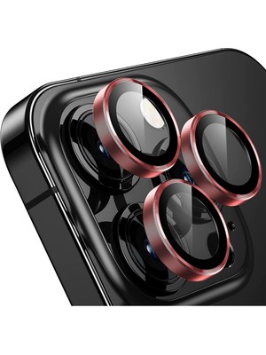 Gritty iPhone 15 Pro Uyumlu Kamera Lens Koruyucu, Çiziğe ve Darbeye Dayanıklı Koruyucu