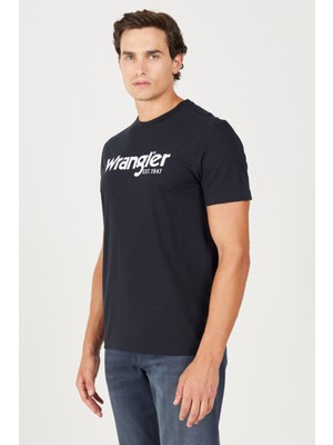 Wrangler Wrangler Regular Fit Bol Kesim Sıfır Yaka Koton Grafik Desenli Tişört