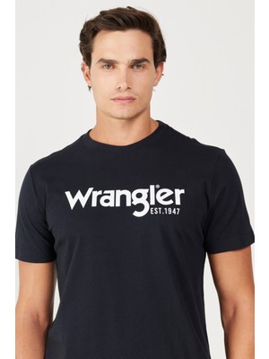 Wrangler Wrangler Regular Fit Bol Kesim Sıfır Yaka Koton Grafik Desenli Tişört