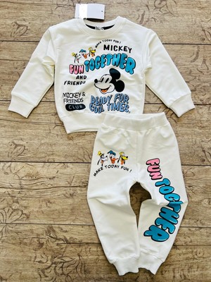 Besvika Kids Mickey & Friends  Baskılı Unisex Çocuk Eşofman Takım